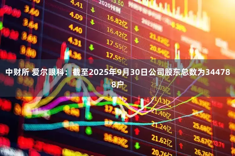 中财所 爱尔眼科：截至2025年9月30日公司股东总数为344788户